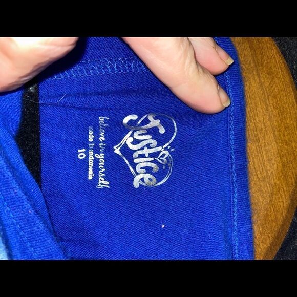 Justice 3/4 sleeve sequins pocket top - Picture 3 of 3